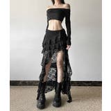 アシンメトリー レースロングスカート | Axis | 詳細画像2 