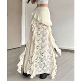 アシンメトリー レースロングスカート | Axis | 詳細画像6 