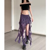 アシンメトリー レースロングスカート | Axis | 詳細画像9 