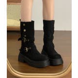 ボタン付きフェイクスエード エンジニアブーツ | Axis | 詳細画像4 