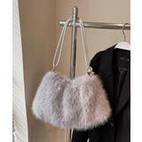 グレー | フェイクファーショルダーバッグ | Axis