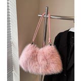 ピンク | フェイクファーショルダーバッグ | Axis