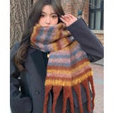 アソート フリンジマフラー ソリッド チェック 大判 | Axis | 詳細画像11 