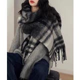 アソート フリンジマフラー ソリッド チェック 大判 | Axis | 詳細画像12 