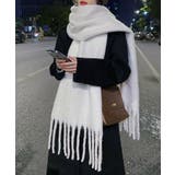 アソート フリンジマフラー ソリッド チェック 大判 | Axis | 詳細画像4 