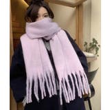 アソート フリンジマフラー ソリッド チェック 大判 | Axis | 詳細画像5 