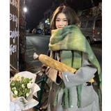 グリーン系3 | アソート フリンジマフラー ソリッド チェック 大判 | Axis