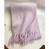 ピンク | アソート フリンジマフラー ソリッド チェック 大判 | Axis