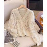 ベージュ | ラメ入りシャギーカーディガン | Axis