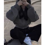 グレー系 | ショート丈 フード付きパーカー | Axis