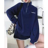 ワンポイント刺繍入り ハーフジップスウェット | Axis | 詳細画像6 