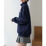 ワンポイント刺繍入り ハーフジップスウェット | Axis | 詳細画像7 