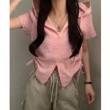 ギンガムチェックZIPフード付きシャツ | Axis | 詳細画像10 