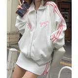 リボン付きスウエットZIPトップス | Axis | 詳細画像2 