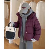 パープル | 中綿フードジャケット | Axis