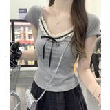 リボンレース デザインコンパクトトップス | Axis | 詳細画像5 