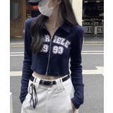 衿付きショートZIPトップス | Axis | 詳細画像8 