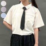 ネクタイ付ショートシャツ | axes femme | 詳細画像1