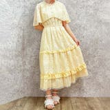 イエロー | ローズレースケープワンピース | axes femme