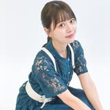 グリーン | サイドスリットレースシャツ | axes femme