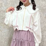 生成り | ビッグ襟配色ラインブルゾン | axes femme