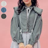 ビッグ襟配色ラインブルゾン | axes femme | 詳細画像1