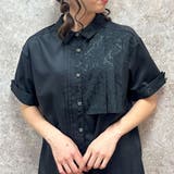 セール】ジャカード切替シャツ（シャツ/ブラウス）｜axes femme