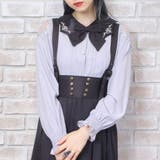 グレー | リボン付きコウモリカラーブラウス | axes femme