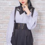 リボン付きコウモリカラーブラウス | axes femme | 詳細画像1