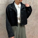 黒 | ベルト付ショートブルゾン | axes femme