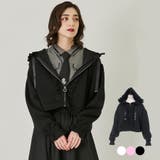 ショート丈フリルパーカー | axes femme | 詳細画像1