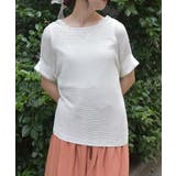 白 | ボートネックドルマンニット | axes femme