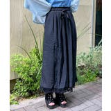 黒 | 選べる着丈楊柳ワイドパンツ | axes femme