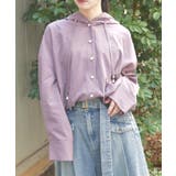 フード付きオーバーシャツ | axes femme | 詳細画像1 