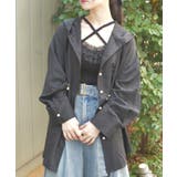 黒 | フード付きオーバーシャツ | axes femme
