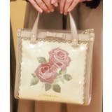 ベージュ | ローズ刺繍スクエアバッグ | axes femme
