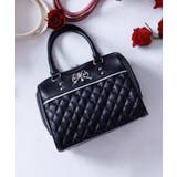 黒 | リボン刺繍キルトボストン | axes femme