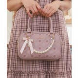 ピンク | チャーム付ローズキルトバッグ | axes femme