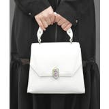 白 | 蛇モチーフ金具バッグ | axes femme