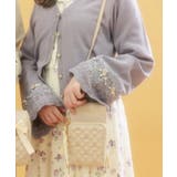 ベージュ | リボン刺繍キルトショルダー | axes femme