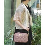 ピンク | 薔薇金具使いキルトショルダー | axes femme