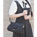 黒 | リボン撥水ナイロンショルダー | axes femme
