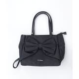 黒 | リボン付撥水ナイロントート | axes femme