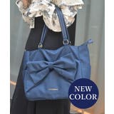 紺 | リボン付撥水ナイロントート | axes femme