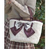 生成り | ビッグリボンファーバッグ | axes femme