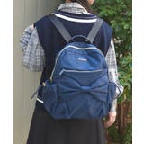 紺 | リボン付撥水ナイロンリュック | axes femme