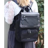 黒 | 撥水ナイロン刺繍使いリュック | axes femme