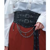 黒 | レースアップコルセットベルト | axes femme