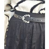 シルバー | 装飾フック金具合皮ベルト | axes femme