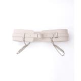 チェーン付き太幅合皮ベルト | axes femme | 詳細画像2 